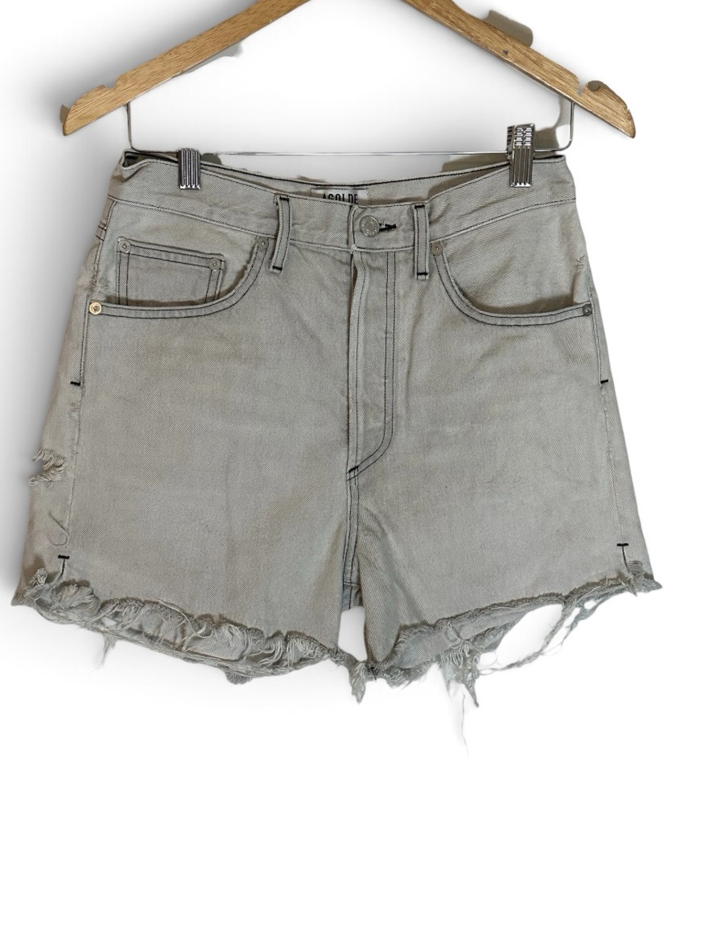 NWOT Agolde cut off shorts grey 27